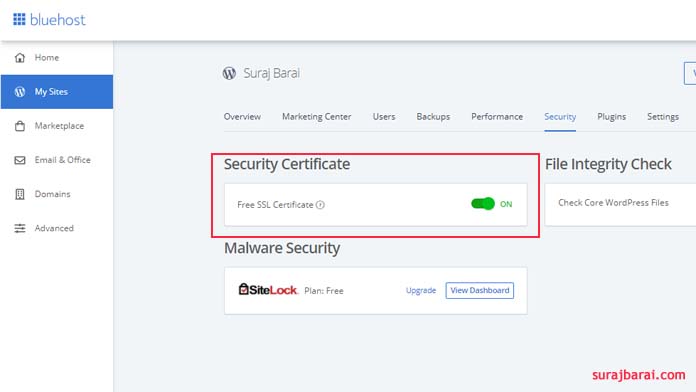 bluehost SSL Certificate Installation Guide.